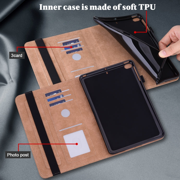 Solid Color Embossed Striped Leather Case, For Huawei MediaPad T3 10, For Huawei MediaPad T5