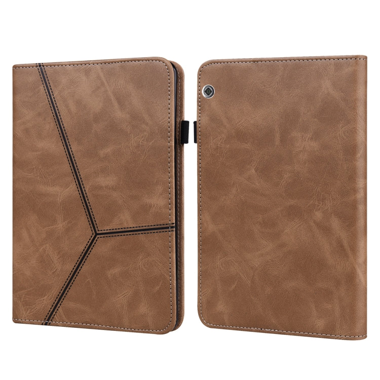Solid Color Embossed Striped Leather Case, For Huawei MediaPad T3 10, For Huawei MediaPad T5