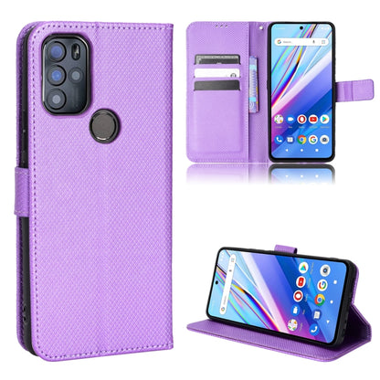 Diamond Texture Leather Phone Case, For BLU G91 Pro, For OPPO Realme Q3T / Q3S, For TCL 20 SE, For TCL 30 SE / 30 E / 306 / Sharp Aquos V6