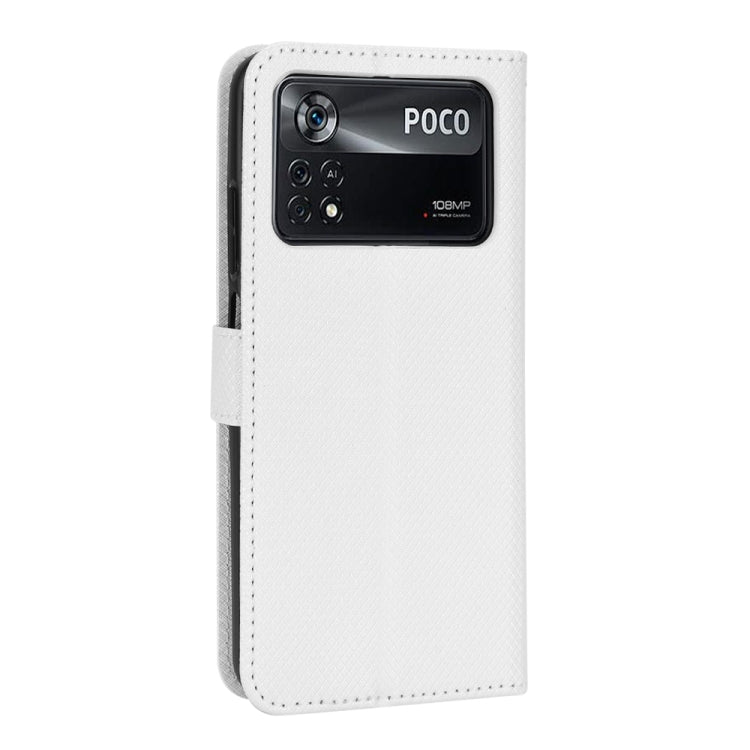 Diamond Texture Leather Phone Case, For Xiaomi Poco M4 Pro 4G Big Hole, For Xiaomi Poco M4 Pro 4G Fine Hole, For Xiaomi Poco M4 Pro 5G Big Hole, For Xiaomi Poco M4 Pro 5G Fine Hole