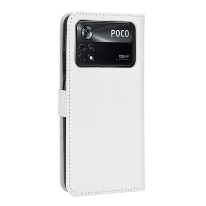 Diamond Texture Leather Phone Case, For Xiaomi Poco M4 Pro 4G Big Hole, For Xiaomi Poco M4 Pro 4G Fine Hole, For Xiaomi Poco M4 Pro 5G Big Hole, For Xiaomi Poco M4 Pro 5G Fine Hole