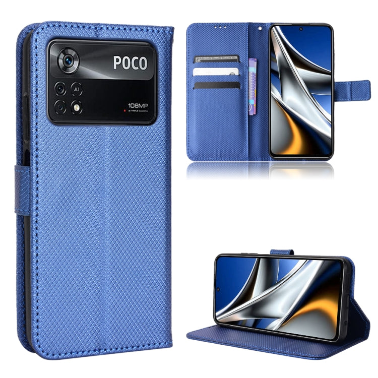Diamond Texture Leather Phone Case, For Xiaomi Poco M4 Pro 4G Big Hole, For Xiaomi Poco M4 Pro 4G Fine Hole, For Xiaomi Poco M4 Pro 5G Big Hole, For Xiaomi Poco M4 Pro 5G Fine Hole