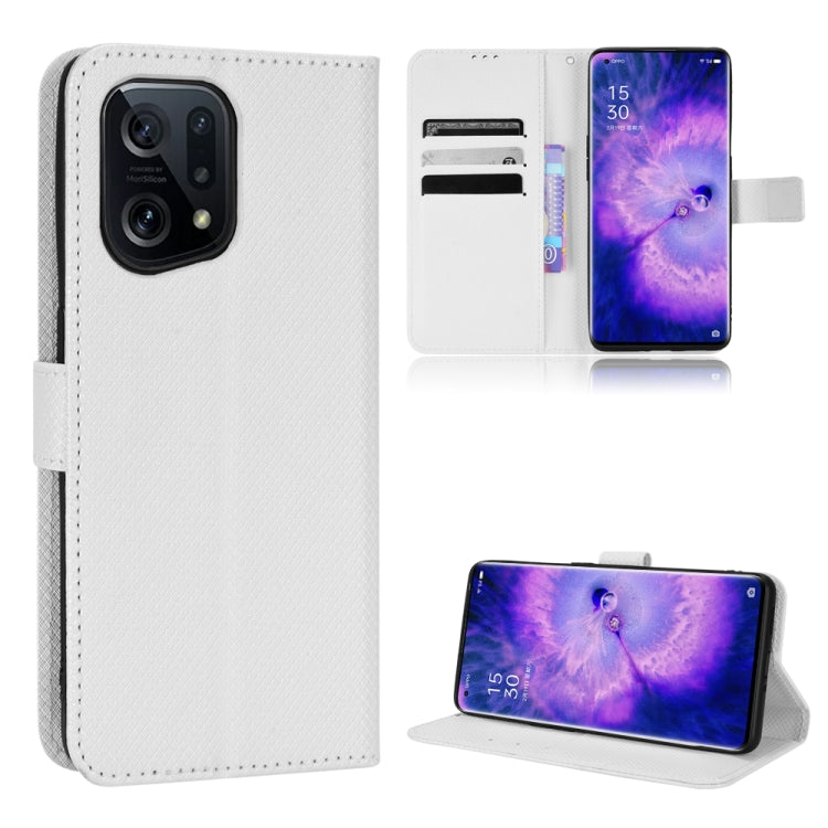 Diamond Texture Leather Phone Case, For OnePlus Nord CE 2 5G, For OPPO A7 / AX7 / A5s / AX5s / A21, For OPPO Find X5 Pro, For OPPO Find X5