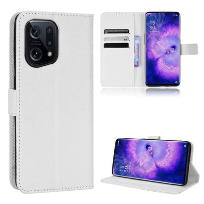 Diamond Texture Leather Phone Case, For OnePlus Nord CE 2 5G, For OPPO A7 / AX7 / A5s / AX5s / A21, For OPPO Find X5 Pro, For OPPO Find X5