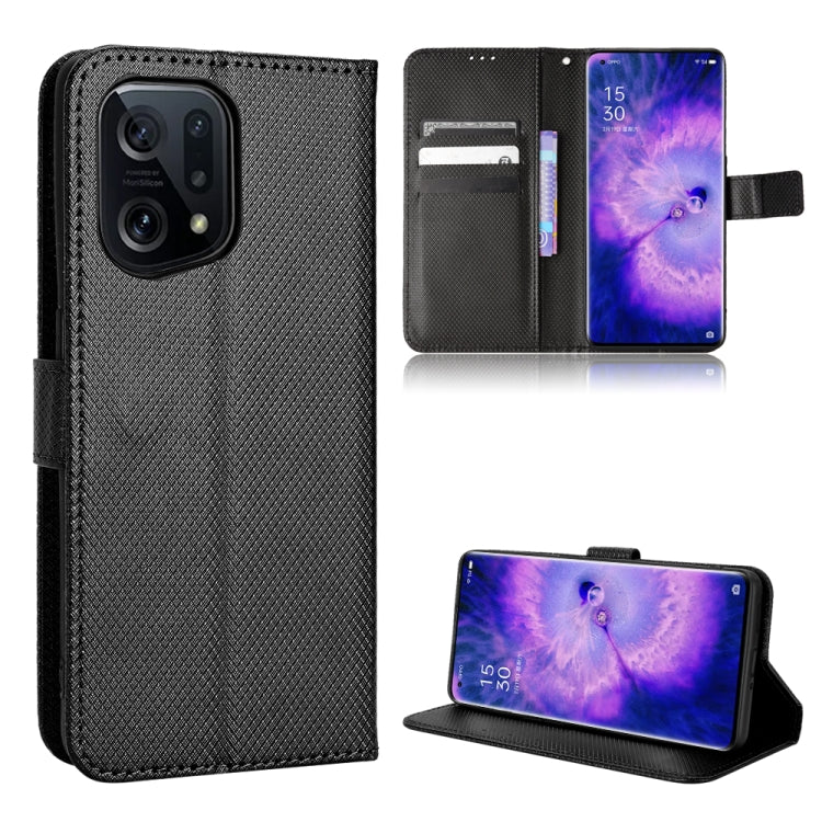 Diamond Texture Leather Phone Case, For OnePlus Nord CE 2 5G, For OPPO A7 / AX7 / A5s / AX5s / A21, For OPPO Find X5 Pro, For OPPO Find X5
