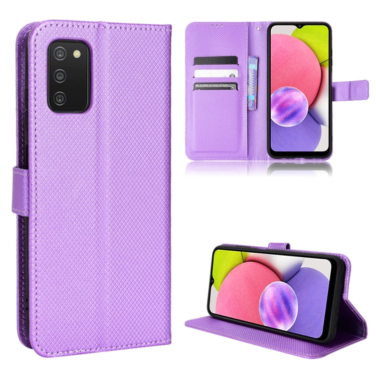 Diamond Texture Leather Phone Case, For Honor X8, For Samsung Galaxy A03s 164.2mm, For Samsung Galaxy A03s 166mm, For Samsung Galaxy S21 Ultra 5G