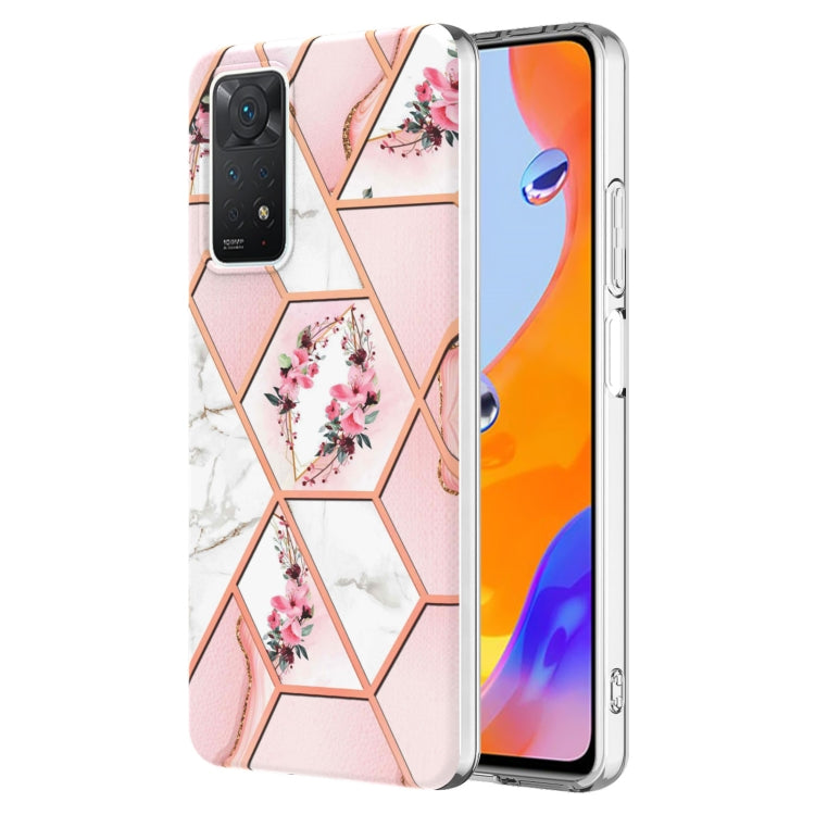 Splicing Marble Flower Pattern TPU Phone Case, For OPPO Realme C21Y, For Xiaomi Redmi Note 11 Pro 5G / 4G, For Xiaomi Redmi Note 11S/ Note 11 4G, For Samsung Galaxy A73 5G