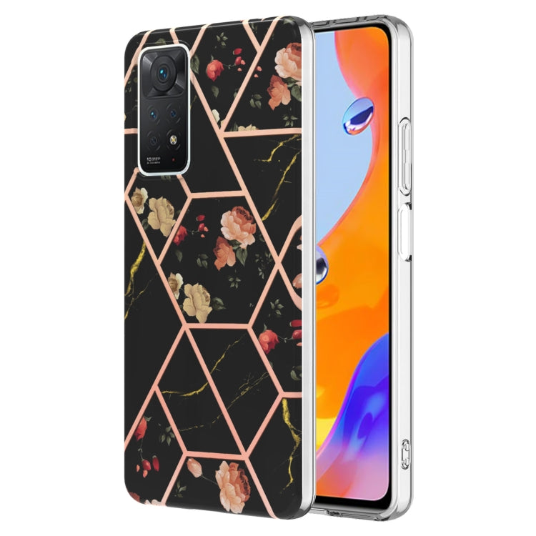 Splicing Marble Flower Pattern TPU Phone Case, For OPPO Realme C21Y, For Xiaomi Redmi Note 11 Pro 5G / 4G, For Xiaomi Redmi Note 11S/ Note 11 4G, For Samsung Galaxy A73 5G