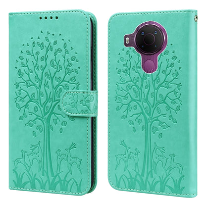 Tree & Deer Pattern Pressed Flip Leather Phone Case, For Nokia 3.4 / 5.4, For Nokia G20 / G10 / 6.3, For Sony Xperia 10 III, For Xiaomi Redmi 9T / 9 Power, For Xiaomi Redmi 10