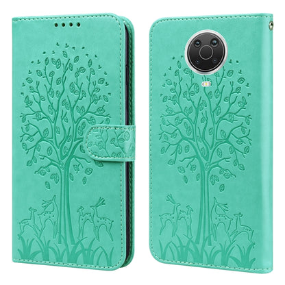 Tree & Deer Pattern Pressed Flip Leather Phone Case, For Nokia 3.4 / 5.4, For Nokia G20 / G10 / 6.3, For Sony Xperia 10 III, For Xiaomi Redmi 9T / 9 Power, For Xiaomi Redmi 10