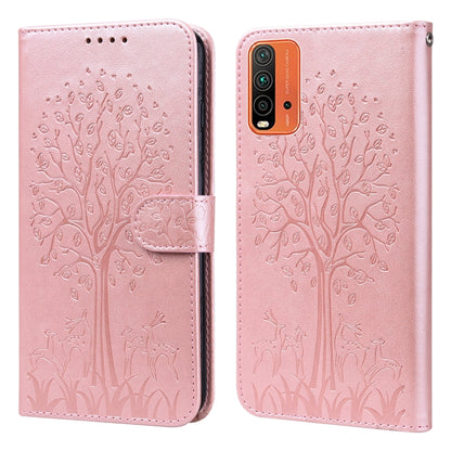Tree & Deer Pattern Pressed Flip Leather Phone Case, For Nokia 3.4 / 5.4, For Nokia G20 / G10 / 6.3, For Sony Xperia 10 III, For Xiaomi Redmi 9T / 9 Power, For Xiaomi Redmi 10