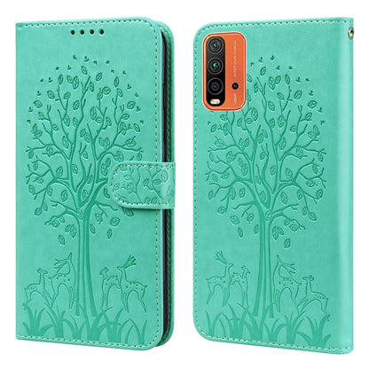 Tree & Deer Pattern Pressed Flip Leather Phone Case, For Nokia 3.4 / 5.4, For Nokia G20 / G10 / 6.3, For Sony Xperia 10 III, For Xiaomi Redmi 9T / 9 Power, For Xiaomi Redmi 10
