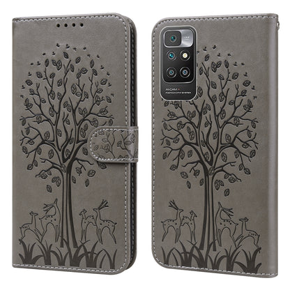 Tree & Deer Pattern Pressed Flip Leather Phone Case, For Nokia 3.4 / 5.4, For Nokia G20 / G10 / 6.3, For Sony Xperia 10 III, For Xiaomi Redmi 9T / 9 Power, For Xiaomi Redmi 10