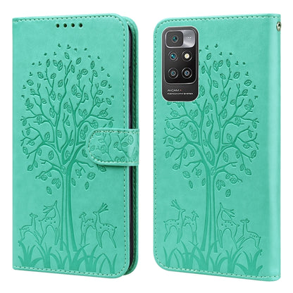 Tree & Deer Pattern Pressed Flip Leather Phone Case, For Nokia 3.4 / 5.4, For Nokia G20 / G10 / 6.3, For Sony Xperia 10 III, For Xiaomi Redmi 9T / 9 Power, For Xiaomi Redmi 10