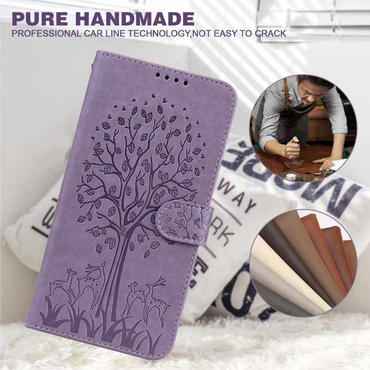 Tree & Deer Pattern Pressed Flip Leather Phone Case, For Xiaomi Redmi Note 8 2021 / Note 8, For Xiaomi Redmi 9 / Redmi 10X, For Xiaomi Redmi Note 10 5G / Poco M3 Pro 5G, For Xiaomi Redmi Note 10 / Note 10S
