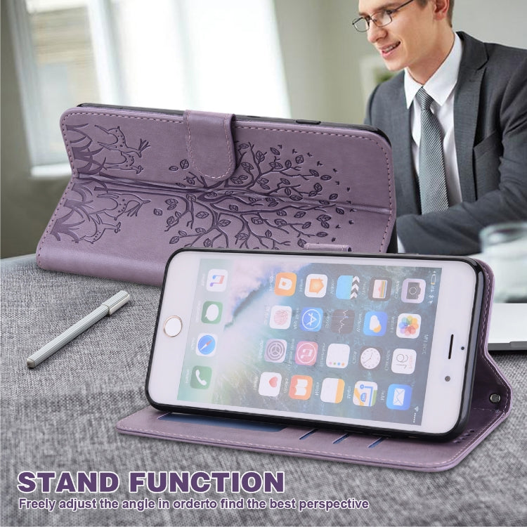 Tree & Deer Pattern Pressed Flip Leather Phone Case, For Xiaomi Redmi Note 8 2021 / Note 8, For Xiaomi Redmi 9 / Redmi 10X, For Xiaomi Redmi Note 10 5G / Poco M3 Pro 5G, For Xiaomi Redmi Note 10 / Note 10S