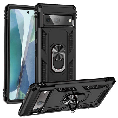 Shockproof TPU + PC Phone Case with Holder, For Xiaomi 12 Pro, For Xiaomi Poco X4 Pro 5G, For Xiaomi Redmi Note 11 Pro, For Motorola Edge 30 Pro, For Google Pixel 6a, For Google Pixel 7, For Google Pixel 7 Pro