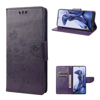 Embossed Butterfly Pattern Flip Leather Phone Case, For Xiaomi Redmi Note 11 4G / Note 11S, For Xiaomi Poco X4 Pro 5G