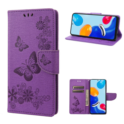 Butterfly Embossed Horizontal Flip Leather Phone Case, For Xiaomi Redmi Note 11 4G / Note 11S, For Xiaomi Poco X4 Pro 5G
