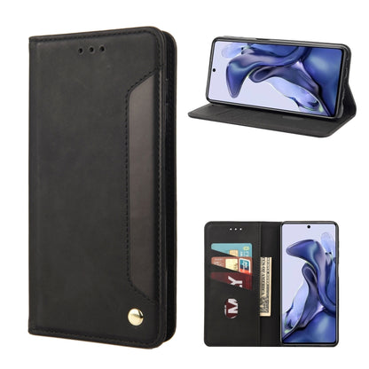 Skin Feel Magnetic Splicing Leather Phone Case, For Xiaomi Redmi Note 11 4G / Note 11S, For Xiaomi Poco X4 Pro 5G