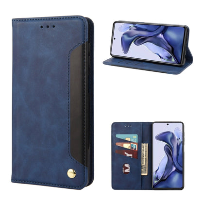 Skin Feel Magnetic Splicing Leather Phone Case, For Xiaomi Redmi Note 11 4G / Note 11S, For Xiaomi Poco X4 Pro 5G