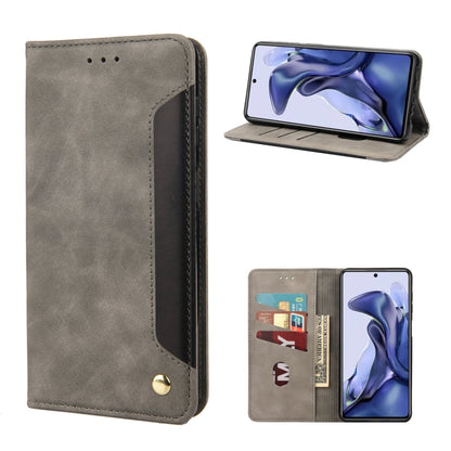 Skin Feel Magnetic Splicing Leather Phone Case, For Xiaomi Redmi Note 11 4G / Note 11S, For Xiaomi Poco X4 Pro 5G