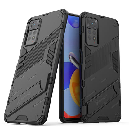 Punk Armor 2 in 1 PC + TPU Shockproof Phone Case with Invisible Holder, For Xiaomi Redmi Note 11 Pro 5G Gobal, For Xiaomi Poco M4 Pro 4G, For Xiaomi Poco X4 Pro 5G