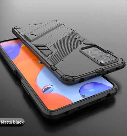 Punk Armor 2 in 1 PC + TPU Shockproof Phone Case with Invisible Holder, For Xiaomi Redmi Note 11 Pro 5G Gobal, For Xiaomi Poco M4 Pro 4G, For Xiaomi Poco X4 Pro 5G