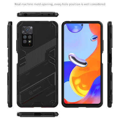 Punk Armor 2 in 1 PC + TPU Shockproof Phone Case with Invisible Holder, For Xiaomi Redmi Note 11 Pro 5G Gobal, For Xiaomi Poco M4 Pro 4G, For Xiaomi Poco X4 Pro 5G