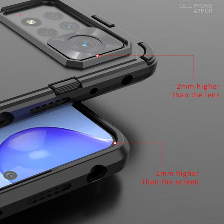Punk Armor 2 in 1 PC + TPU Shockproof Phone Case with Invisible Holder, For Xiaomi Redmi Note 11 Pro 5G Gobal, For Xiaomi Poco M4 Pro 4G, For Xiaomi Poco X4 Pro 5G
