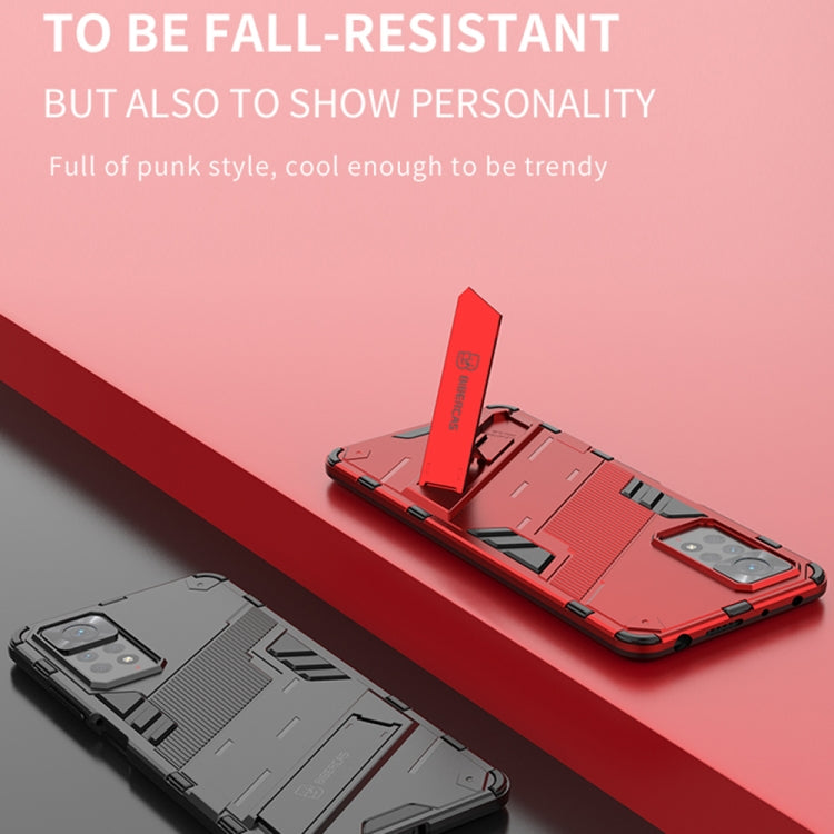 Punk Armor 2 in 1 PC + TPU Shockproof Phone Case with Invisible Holder, For Xiaomi Redmi Note 11 Pro 5G Gobal, For Xiaomi Poco M4 Pro 4G, For Xiaomi Poco X4 Pro 5G