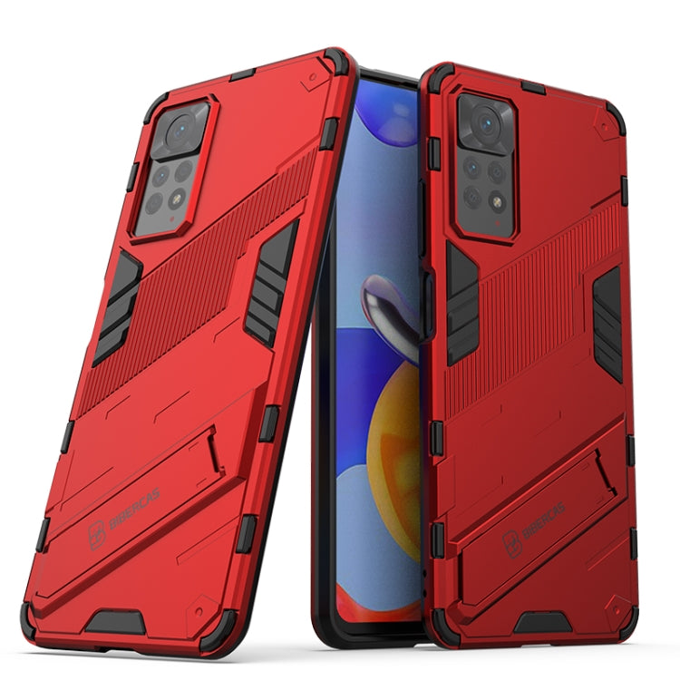 Punk Armor 2 in 1 PC + TPU Shockproof Phone Case with Invisible Holder, For Xiaomi Redmi Note 11 Pro 5G Gobal, For Xiaomi Poco M4 Pro 4G, For Xiaomi Poco X4 Pro 5G