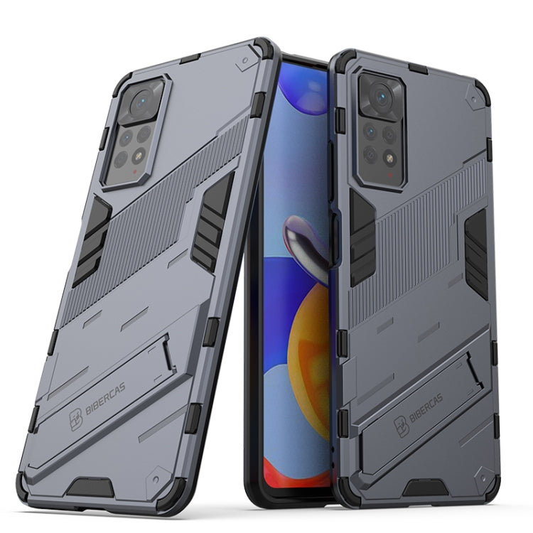 Punk Armor 2 in 1 PC + TPU Shockproof Phone Case with Invisible Holder, For Xiaomi Redmi Note 11 Pro 5G Gobal, For Xiaomi Poco M4 Pro 4G, For Xiaomi Poco X4 Pro 5G