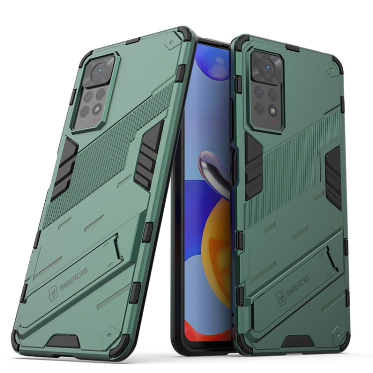 Punk Armor 2 in 1 PC + TPU Shockproof Phone Case with Invisible Holder, For Xiaomi Redmi Note 11 Pro 5G Gobal, For Xiaomi Poco M4 Pro 4G, For Xiaomi Poco X4 Pro 5G