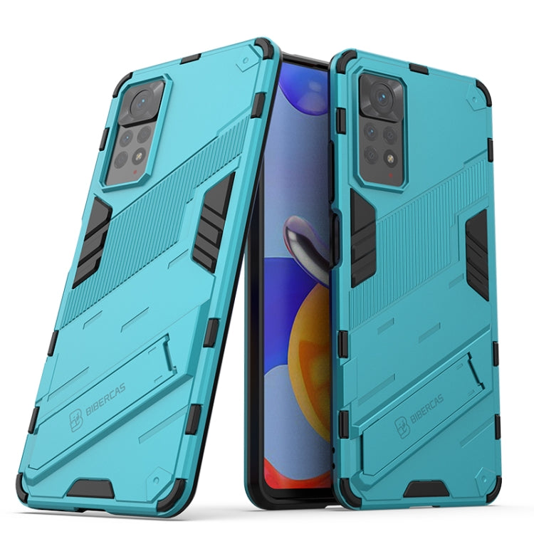 Punk Armor 2 in 1 PC + TPU Shockproof Phone Case with Invisible Holder, For Xiaomi Redmi Note 11 Pro 5G Gobal, For Xiaomi Poco M4 Pro 4G, For Xiaomi Poco X4 Pro 5G