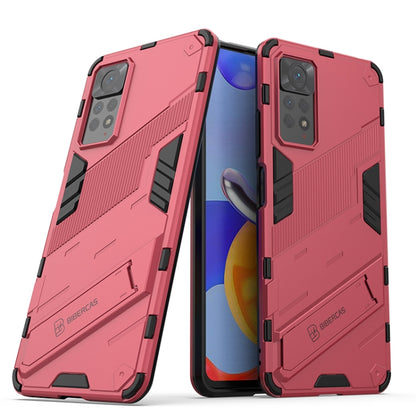Punk Armor 2 in 1 PC + TPU Shockproof Phone Case with Invisible Holder, For Xiaomi Redmi Note 11 Pro 5G Gobal, For Xiaomi Poco M4 Pro 4G, For Xiaomi Poco X4 Pro 5G