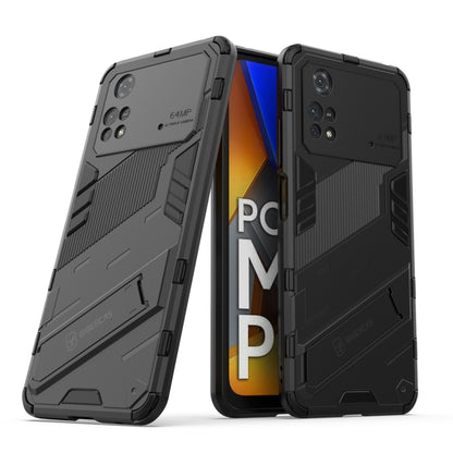 Punk Armor 2 in 1 PC + TPU Shockproof Phone Case with Invisible Holder, For Xiaomi Redmi Note 11 Pro 5G Gobal, For Xiaomi Poco M4 Pro 4G, For Xiaomi Poco X4 Pro 5G