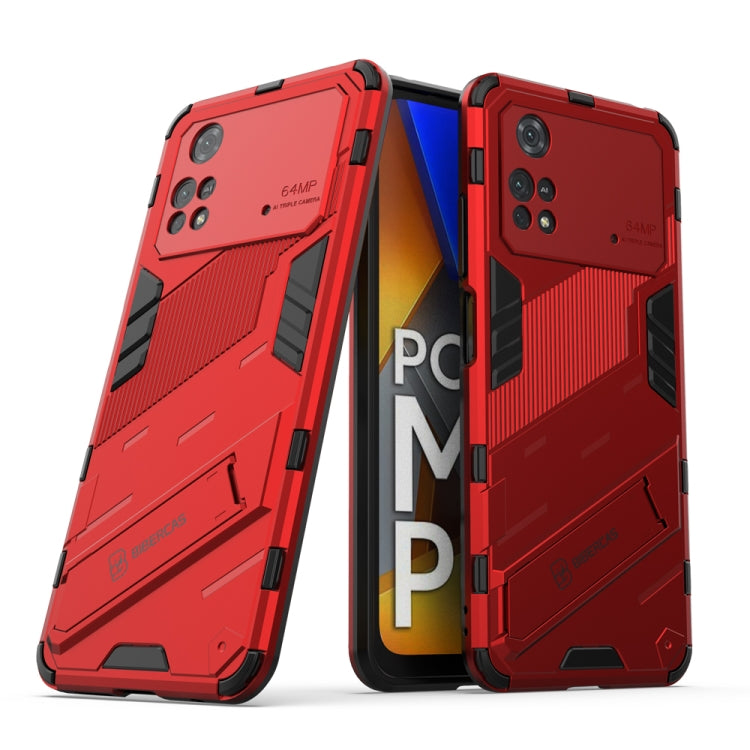 Punk Armor 2 in 1 PC + TPU Shockproof Phone Case with Invisible Holder, For Xiaomi Redmi Note 11 Pro 5G Gobal, For Xiaomi Poco M4 Pro 4G, For Xiaomi Poco X4 Pro 5G