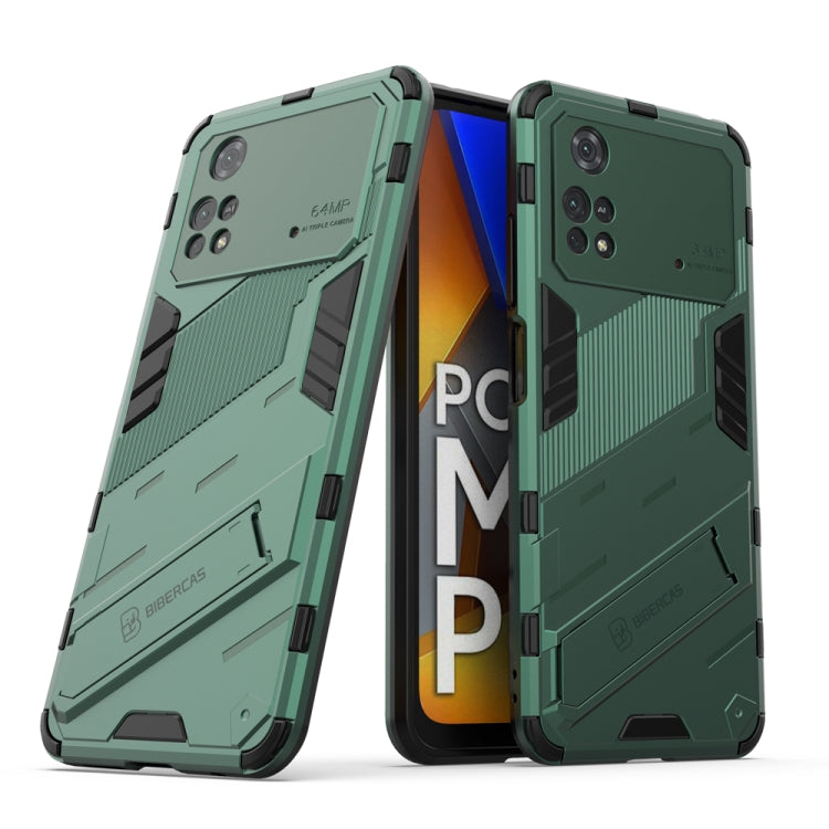 Punk Armor 2 in 1 PC + TPU Shockproof Phone Case with Invisible Holder, For Xiaomi Redmi Note 11 Pro 5G Gobal, For Xiaomi Poco M4 Pro 4G, For Xiaomi Poco X4 Pro 5G