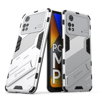 Punk Armor 2 in 1 PC + TPU Shockproof Phone Case with Invisible Holder, For Xiaomi Redmi Note 11 Pro 5G Gobal, For Xiaomi Poco M4 Pro 4G, For Xiaomi Poco X4 Pro 5G