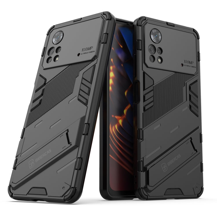 Punk Armor 2 in 1 PC + TPU Shockproof Phone Case with Invisible Holder, For Xiaomi Redmi Note 11 Pro 5G Gobal, For Xiaomi Poco M4 Pro 4G, For Xiaomi Poco X4 Pro 5G