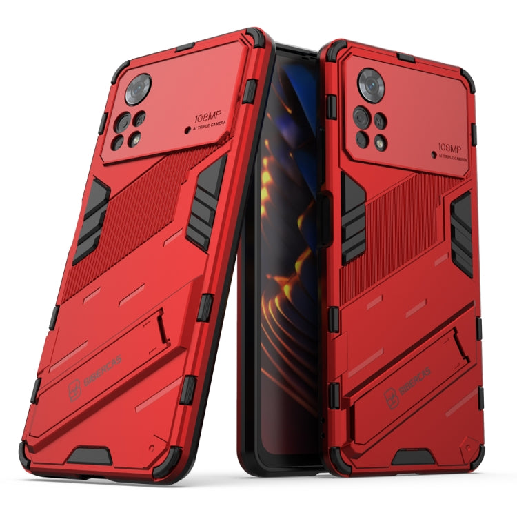 Punk Armor 2 in 1 PC + TPU Shockproof Phone Case with Invisible Holder, For Xiaomi Redmi Note 11 Pro 5G Gobal, For Xiaomi Poco M4 Pro 4G, For Xiaomi Poco X4 Pro 5G