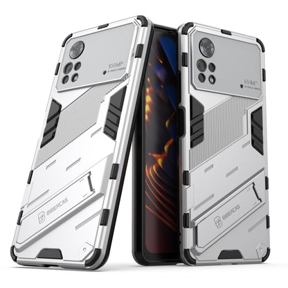 Punk Armor 2 in 1 PC + TPU Shockproof Phone Case with Invisible Holder, For Xiaomi Redmi Note 11 Pro 5G Gobal, For Xiaomi Poco M4 Pro 4G, For Xiaomi Poco X4 Pro 5G