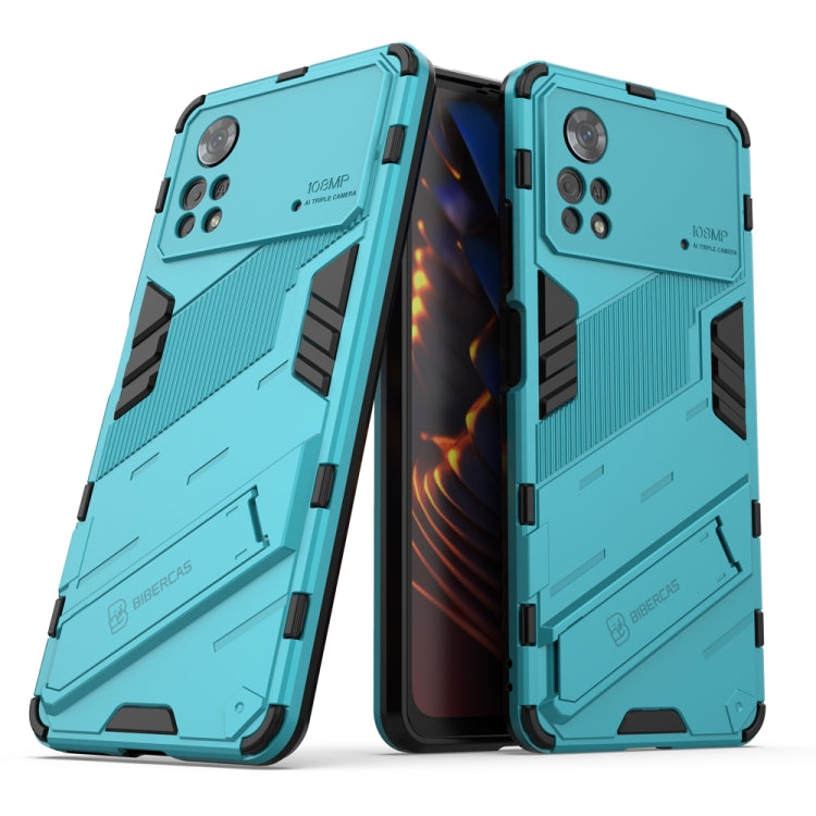 Punk Armor 2 in 1 PC + TPU Shockproof Phone Case with Invisible Holder, For Xiaomi Redmi Note 11 Pro 5G Gobal, For Xiaomi Poco M4 Pro 4G, For Xiaomi Poco X4 Pro 5G
