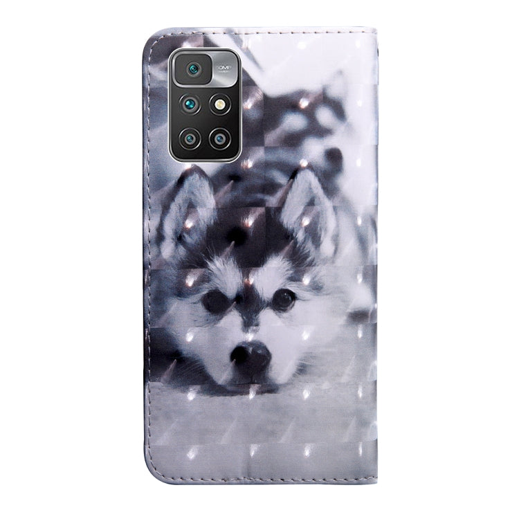3D Painting Pattern Coloured Drawing Leather Phone Case, For Xiaomi Redmi 10, For Xiaomi Redmi Note 11 4G