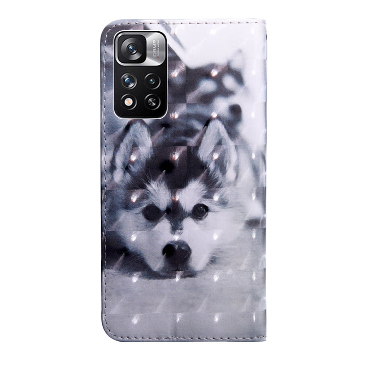 3D Painting Pattern Coloured Drawing Leather Phone Case, For Xiaomi Redmi Note 11 Pro 4G