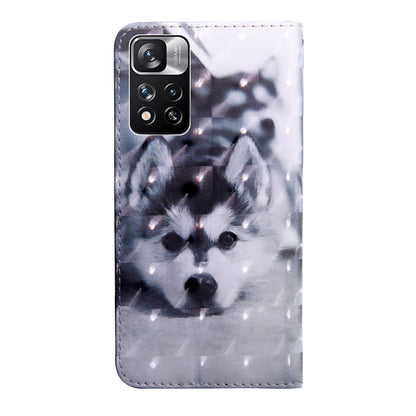 3D Painting Pattern Coloured Drawing Leather Phone Case, For Xiaomi Redmi Note 11 Pro 4G