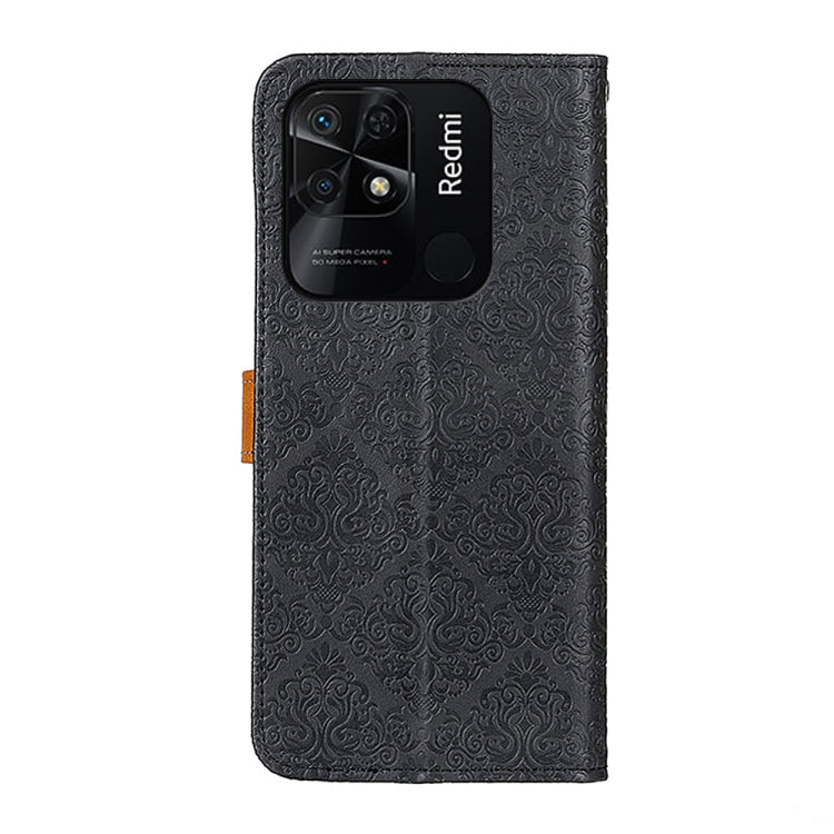 European Floral Embossed Leather Phone Case, For Xiaomi Redmi 10C/Redmi 10 India/Redmi 10 Power/Poco C40, For Xiaomi Redmi K40S/Redmi K40S Pro 5G/Xiaomi Poco F4 5G, For Xiaomi Redmi K50 / K50 Pro