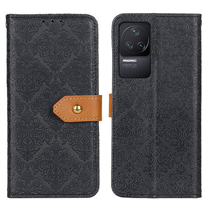 European Floral Embossed Leather Phone Case, For Xiaomi Redmi 10C/Redmi 10 India/Redmi 10 Power/Poco C40, For Xiaomi Redmi K40S/Redmi K40S Pro 5G/Xiaomi Poco F4 5G, For Xiaomi Redmi K50 / K50 Pro