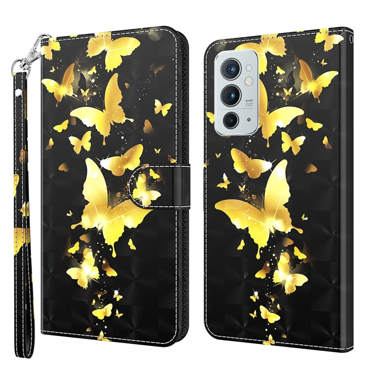 3D Painting Pattern TPU + PU Leather Phone Case, For OnePlus 9RT 5G, For OnePlus Nord 2 5G